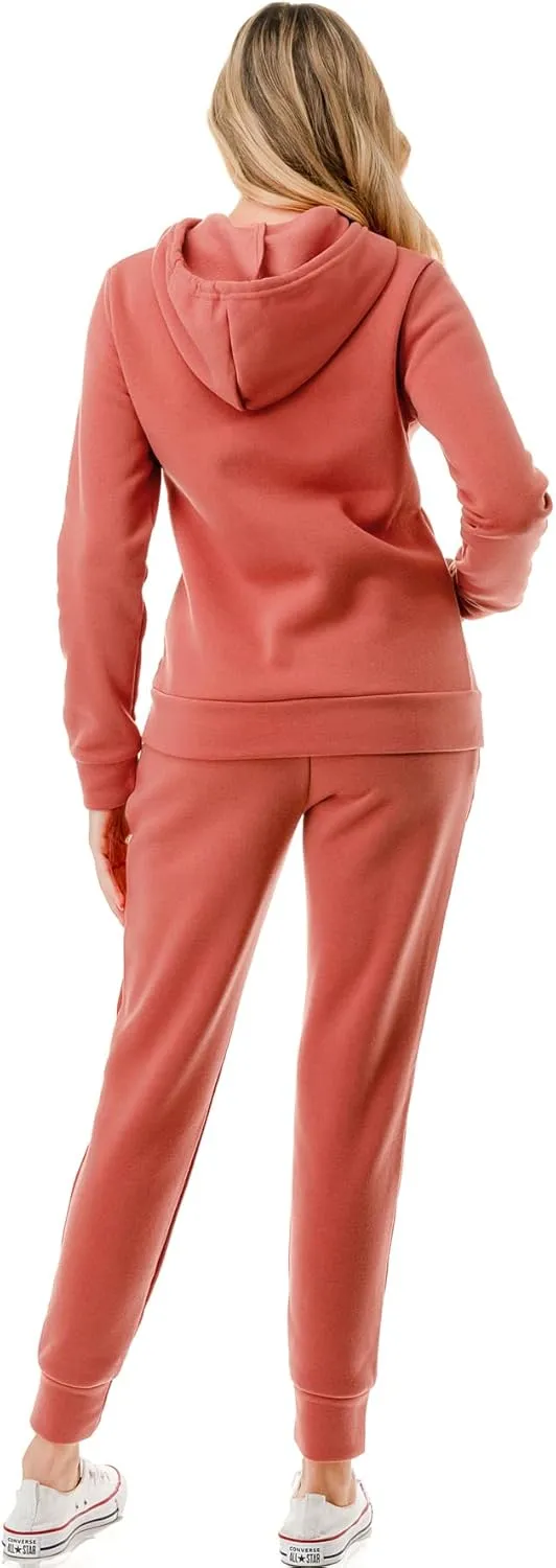 Women's Tracksuit Set 2 Piece Warm Fleece Lined Track Suits Outfits - Full Zip Hoodie Jogger Sweat Suits