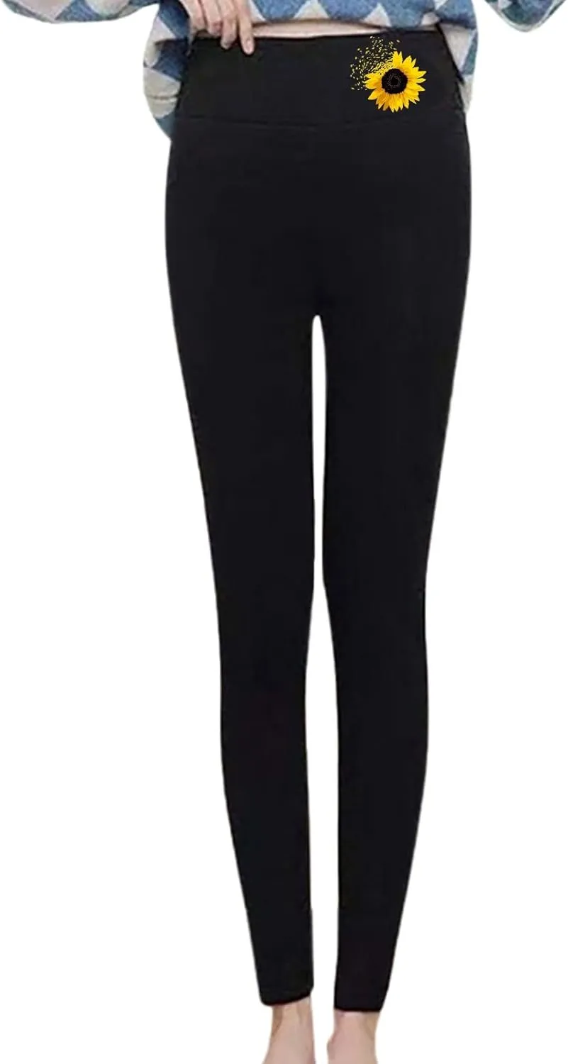 Womens Winter Fleece Lined Leggings Winter Warm Athletic Jogger Sporty Athletic Joggers Pants Lounge Pants Fluffy Sleepwear