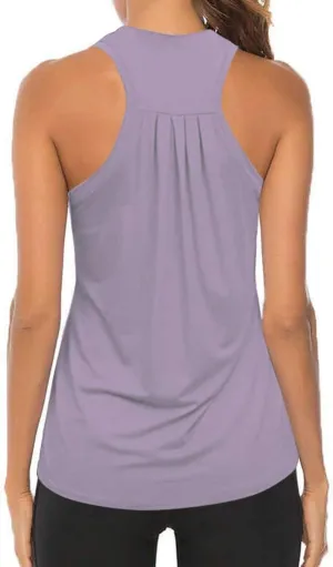 Women's Workout Tank Tops Loose Fit Yoga Shirts Quick Dry Racerback Lightweight Athletic Gym Running Sleeveless Tops