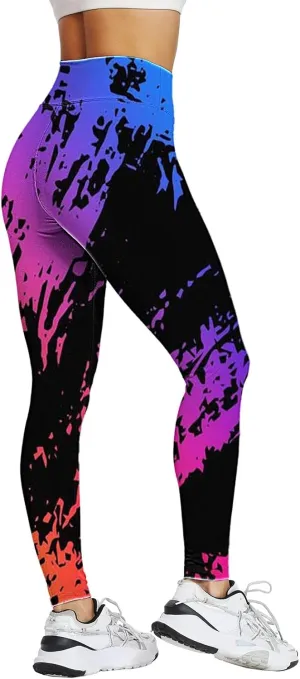 Women's Yoga Pants Leggings Print High Waist Pants for Womens Tights Compression Yoga Fitness High Waist Leggings