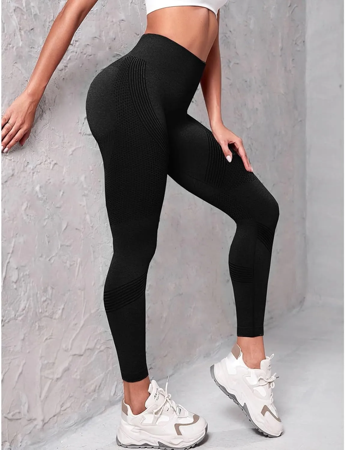Workout Leggings for Women High Waisted Tummy Control Butt Lifting Compression Gym Leggings Comfy Stretch Yoga Pants