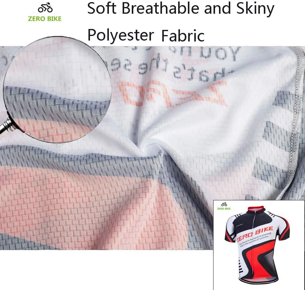 ZEROBIKE® Men's Short Sleeve Breathable Cycling Jersey Bike Clothes Sportswear Polyester Fabric