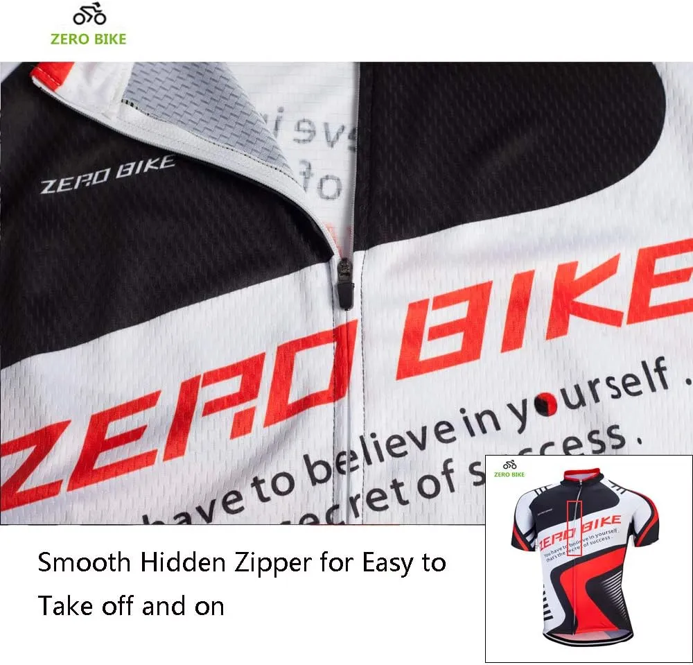 ZEROBIKE® Men's Short Sleeve Breathable Cycling Jersey Bike Clothes Sportswear Polyester Fabric