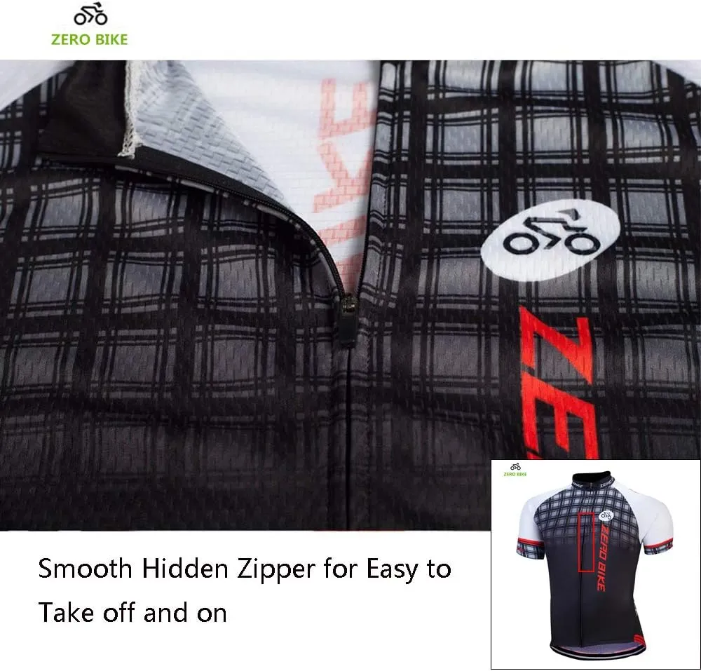 ZEROBIKE® Men's Short Sleeve Breathable Cycling Jersey Bike Clothes Sportswear Polyester Fabric