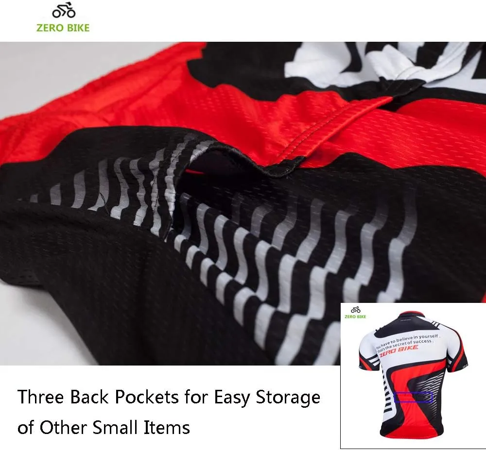 ZEROBIKE® Men's Short Sleeve Breathable Cycling Jersey Bike Clothes Sportswear Polyester Fabric