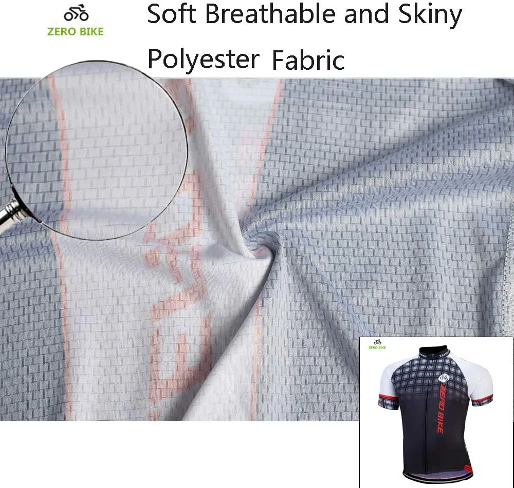 ZEROBIKE® Men's Short Sleeve Breathable Cycling Jersey Bike Clothes Sportswear Polyester Fabric